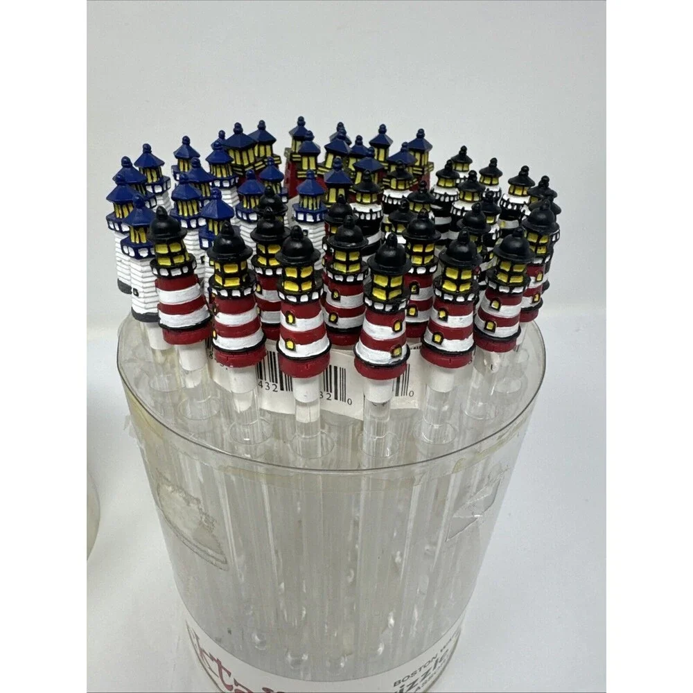 50 NOS Lighthouse Tiki Bar Swizzle Stick 4 Designs Boston Warehouse Cocktail